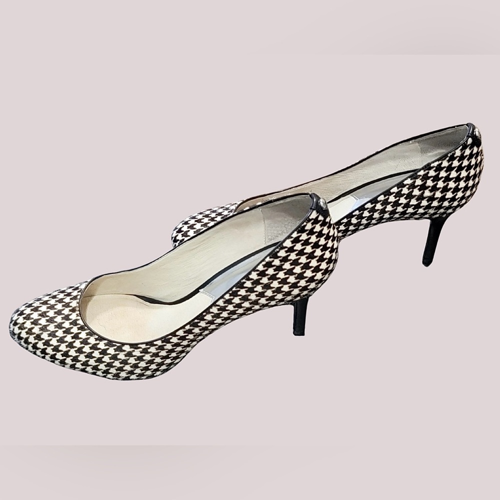 Michael Kors Houndstooth Horse Hair Pumps - Picture 4 of 8